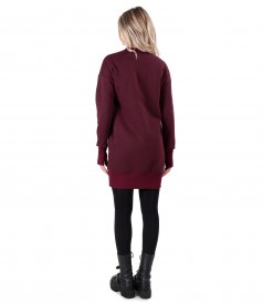 Sweatshirt dress made of thick cotton