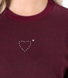 Sweatshirt dress made of thick cotton with front pocket