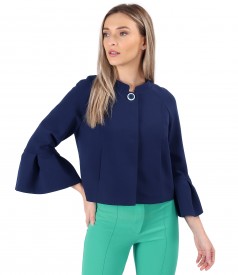 Elegant jacket with peplum cuffs