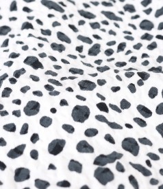 Elegant printed elastic brocade jacket