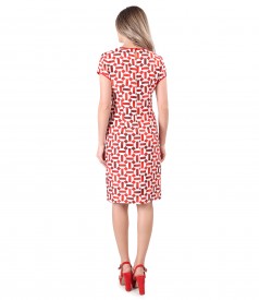 Elegant viscose dress with linen