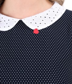 Viscose dress printed with dots