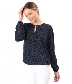 Viscose blouse printed with dots