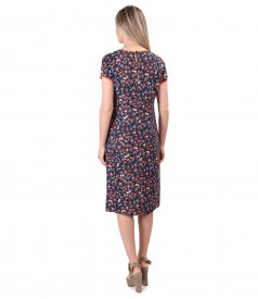 Viscose dress printed with floral motifs