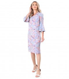 Casual viscose dress with paisley motifs