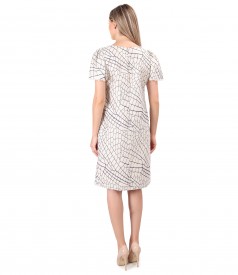 Elegant dress with pearls on the sleeves