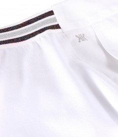 Textured cotton pants