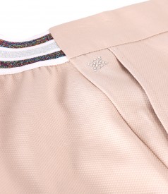 Textured cotton pants