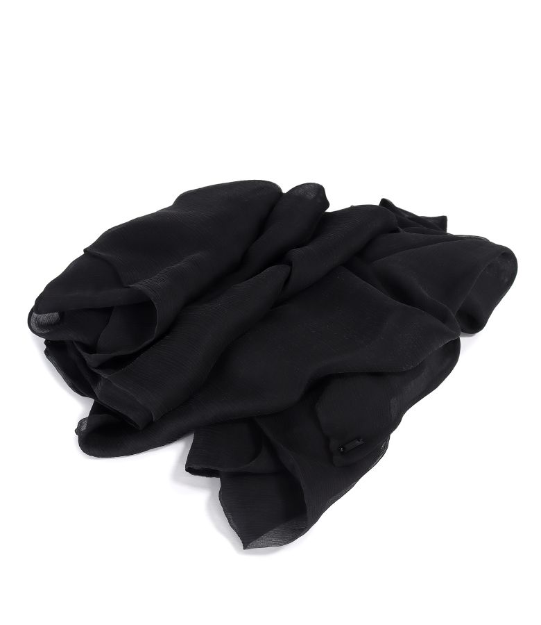 Natural silk voile wrap