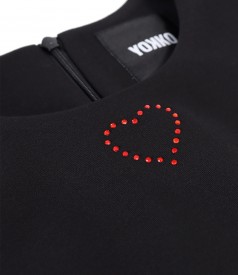 Elegant dress made of thick elastic jersey