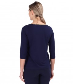 Elegant blouse made of fine elastic jersey with 3/4 sleeves