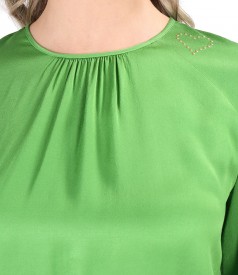 Elegant viscose satin blouse