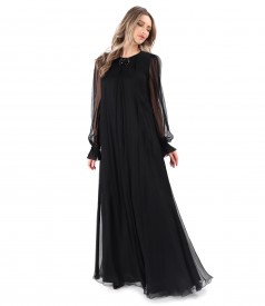 Long dress made of natural silk voile