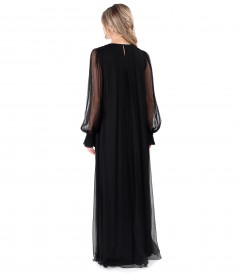 Long dress made of natural silk voile