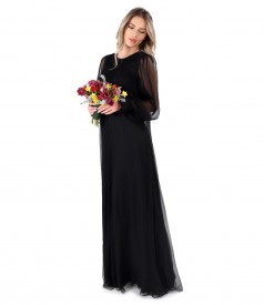 Long dress made of natural silk voile