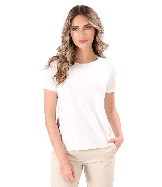 Elegant blouse made of fine elastic jersey with 3/4 sleeves
