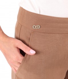 Casual tencel and linen pants in