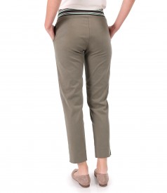 Ankle pants made of tencel with cotton