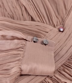 Elegant dress made of natural silk veil