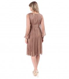 Elegant dress made of natural silk veil