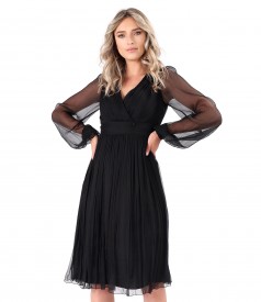Elegant dress made of natural silk voile
