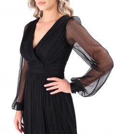 Elegant dress made of natural silk voile