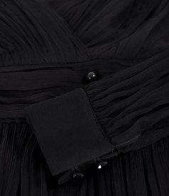 Elegant dress made of natural silk voile