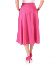 Semi flared dress made of tencel with cotton