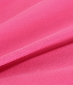 Semi flared dress made of tencel with cotton