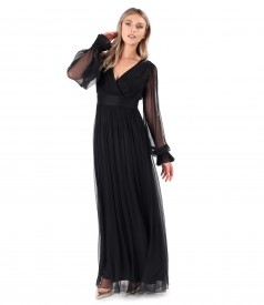 Long dress made of natural silk voile