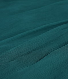 Natural silk veil evening dress