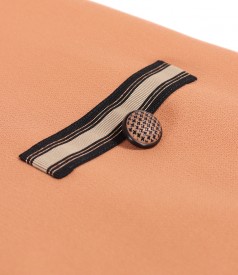 Flared office dress made of elastic fabric