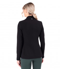 Office jacket made of elastic fabric with decorative chain