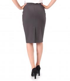 Elastic fabric office skirt
