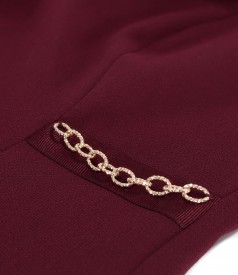 Flared office dress made of elastic fabric