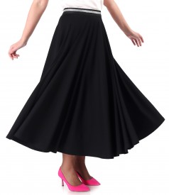 Long skirt made of elastic viscose jersey