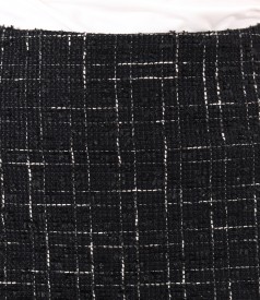 Office skirt made of curls with cotton and metallic thread