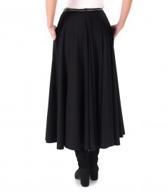 Long skirt made of elastic viscose jersey