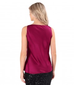 Elegant viscose satin blouse