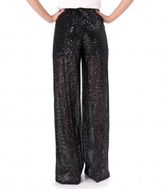 Evening pants made of sequins