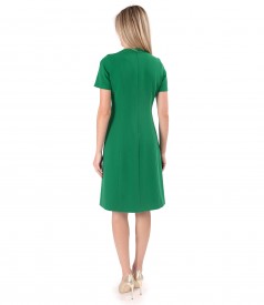 Flared office dress made of elastic fabric
