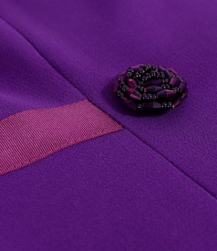 Flared office dress made of elastic fabric