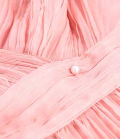 Elegant dress made of natural silk veil