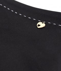 Elastic cotton office skirt