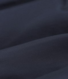 Elastic cotton shirt dress