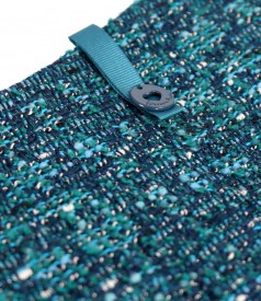 Office skirt made of curls with wool and lurex thread