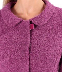 Elegant jacket made of curls with wool