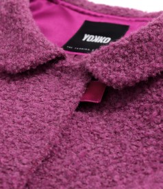 Elegant jacket made of curls with wool