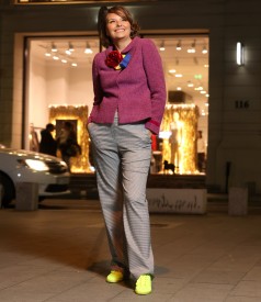 Elegant jacket made of curls with wool