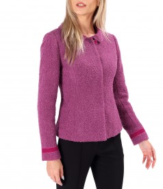 Elegant jacket made of curls with wool